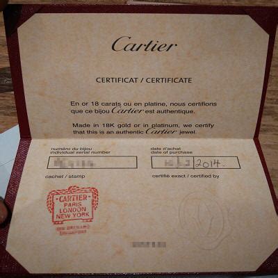 certified cartier ring authenticity.